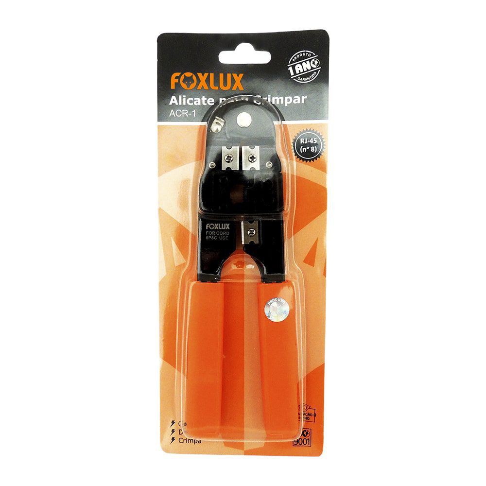 Alicate de Crimpar RJ45 ACR-1 Foxlux - Brama Casa & Construções