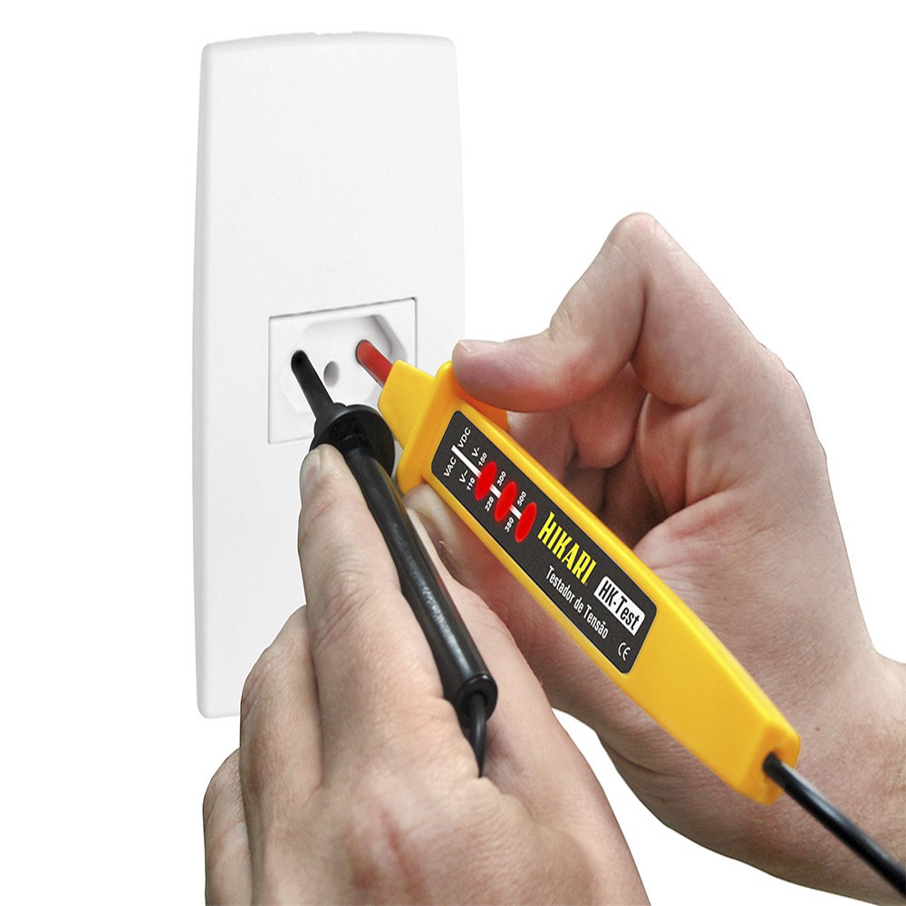 Testador De Voltagem Hk-Test - Hikari - Brama Casa & Construções