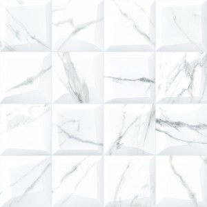 Porcelanato Rox 72X72cm Carrara 3D 72726 Cx1,55M² - Brama Casa