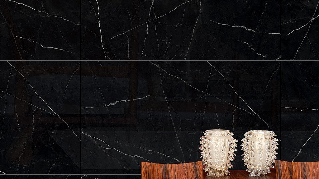 Porcelanato Villagres 106016 Royal Black Pl 106,5X106,5 Cx2,27M²