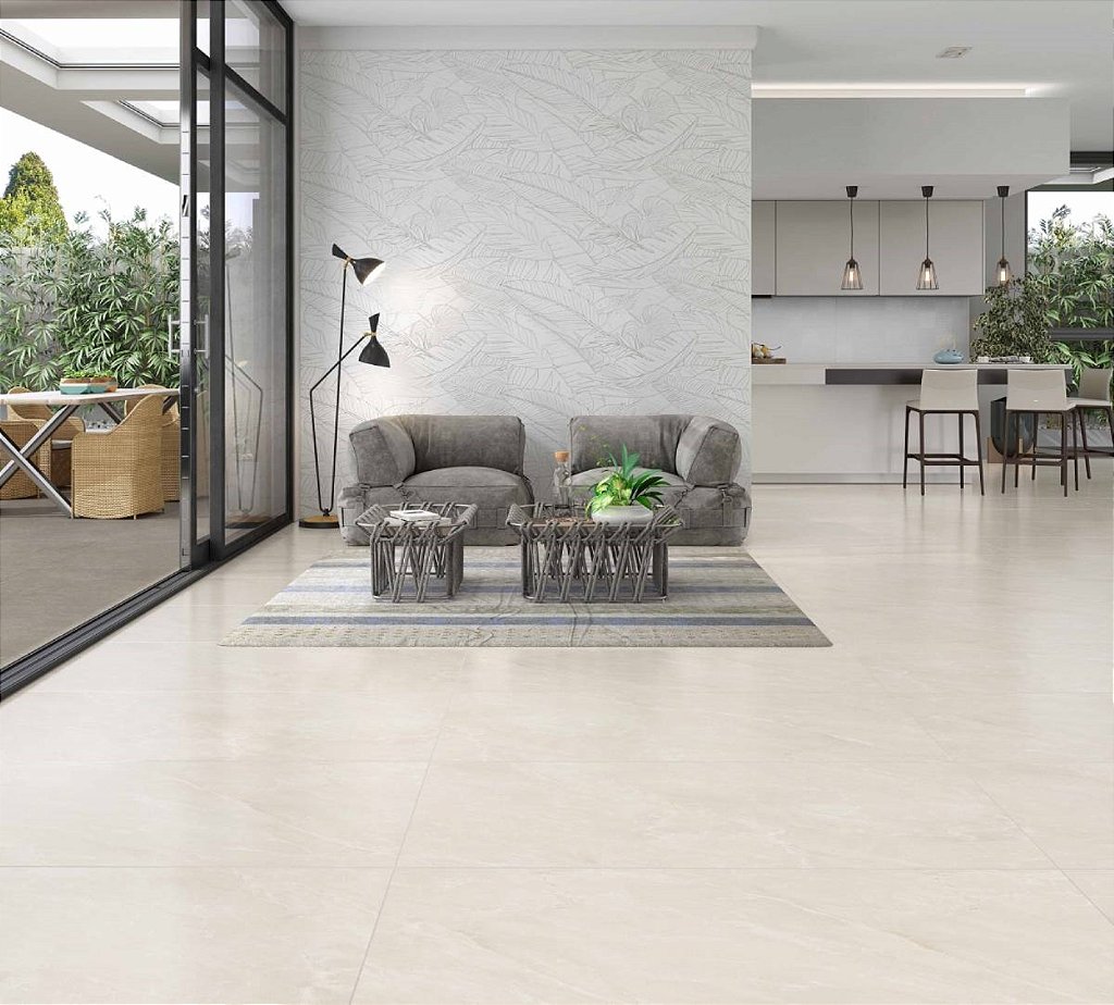 creek 白【M】 Porcelanato Damme Mont Blanc Pr82177 82X82 Cx2,02M² - Brama Casa