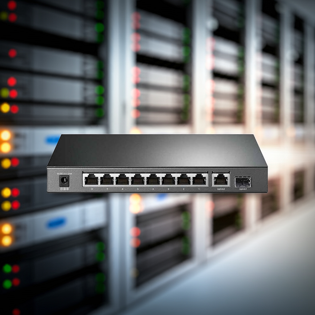 Switch TP-Link TL-SG1210P com 8 Portas PoE+