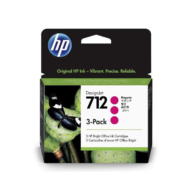 Cartucho Tinta HP 712 Magenta 3ED78A - Cores Precisas - Processtec