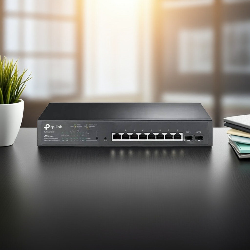 Switch 10 Portas TP-LINK TL-SG2210MP Smart Gigabit C/8 Portas POE