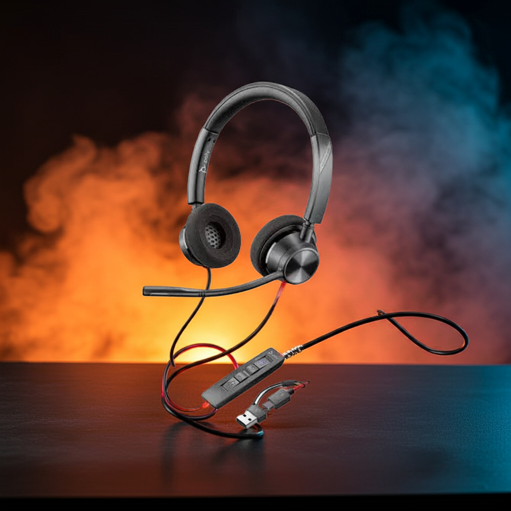 Headset Poly Blackwire 3320 Usb-C Adap.Usb-A Teams Stereo