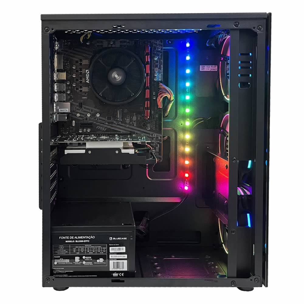 PC Gamer Ryzen 5 5500 - Crystal Informática