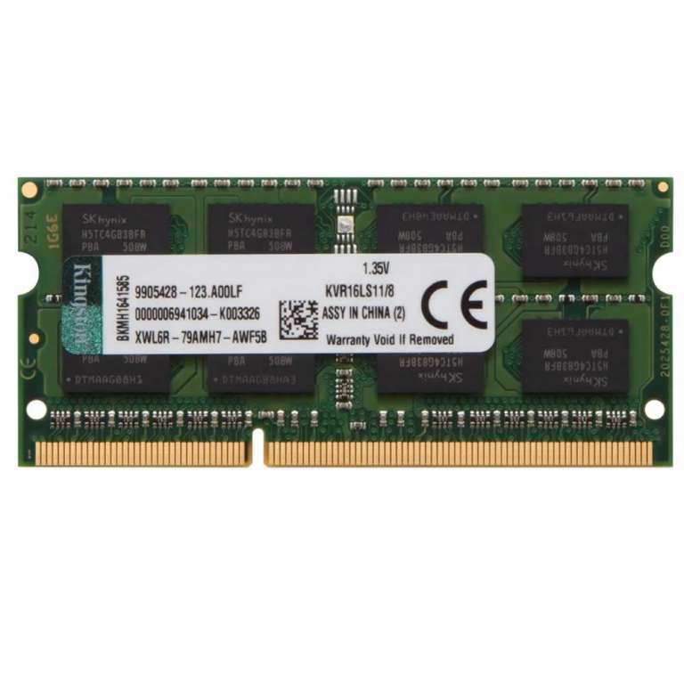 Memória Notebook Kingston 8GB DDR3L 1600MHz KVR16LS11/8 - Crystal