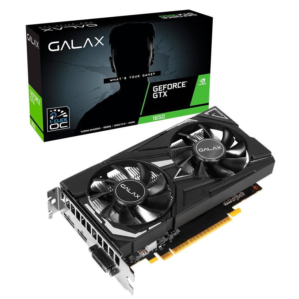 Placa de Vídeo Nvidia GeForce GTX 1650 EX 4GB DDR6 128 bits Galax