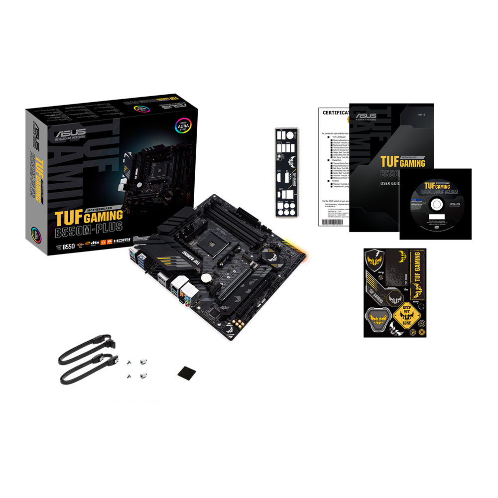 Placa-Mãe Asus TUF Gaming B550M-Plus, AM4, DDR4, PCIe 4.0, LAN 2.5