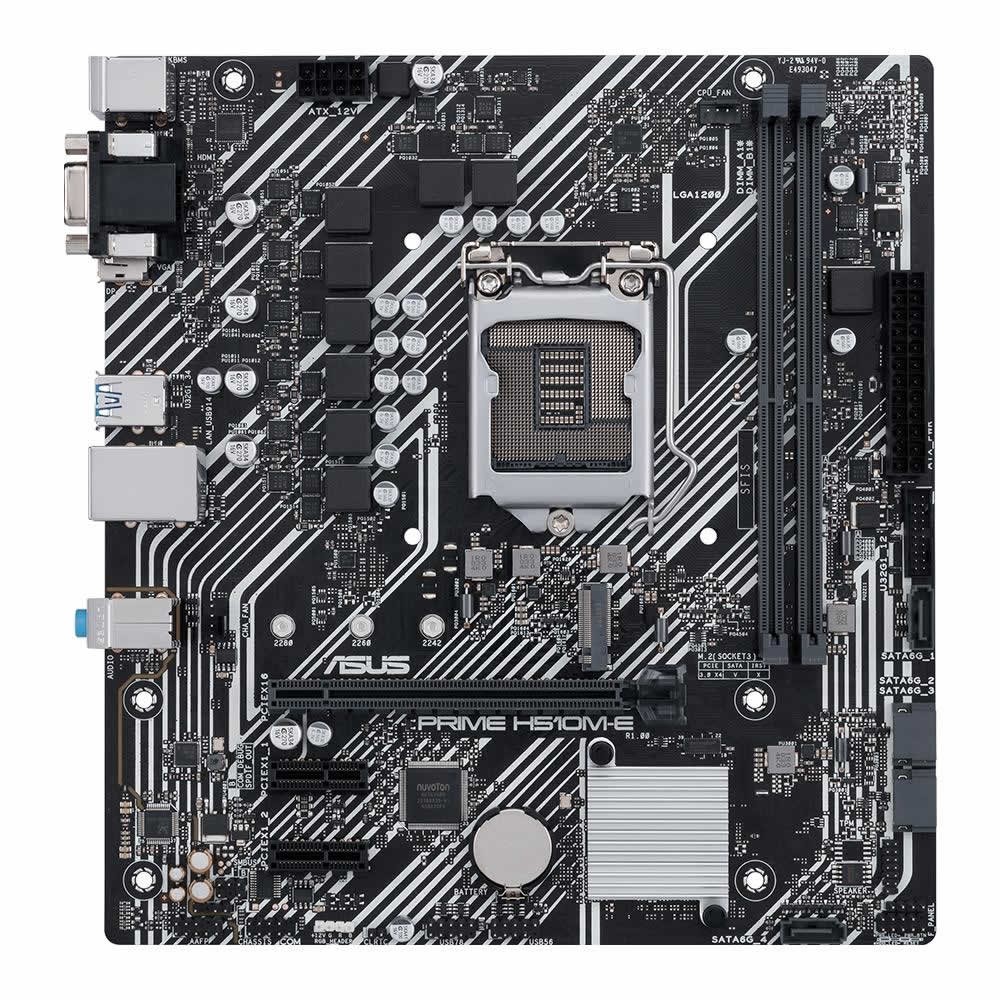 Placa Mãe Asus Prime H510M-E LGA 1200 - Crystal Informática