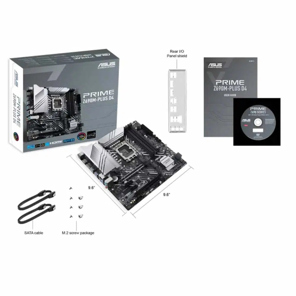 Placa Mãe Asus Prime Z690M-Plus D4 - Crystal Informática