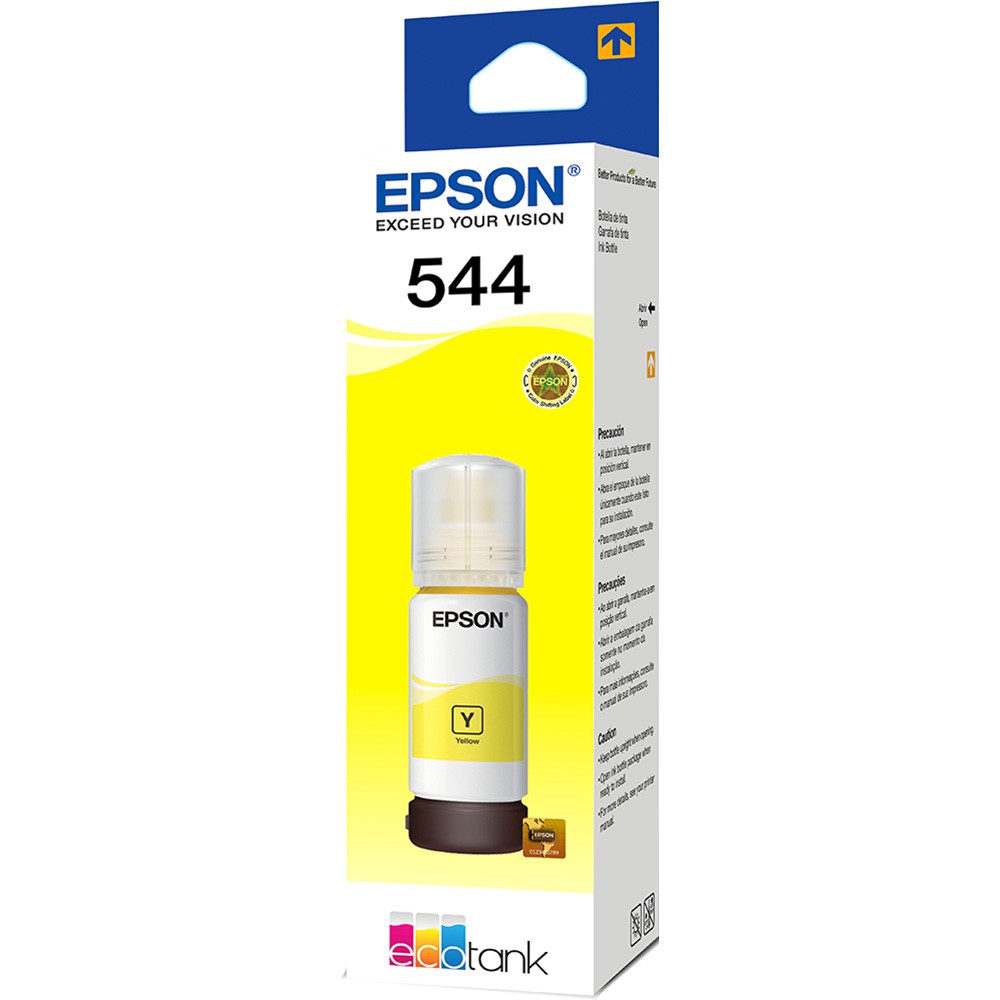 Tinta Original Epson 544 Amarelo 65ml, T544420 - EcoTank L3150