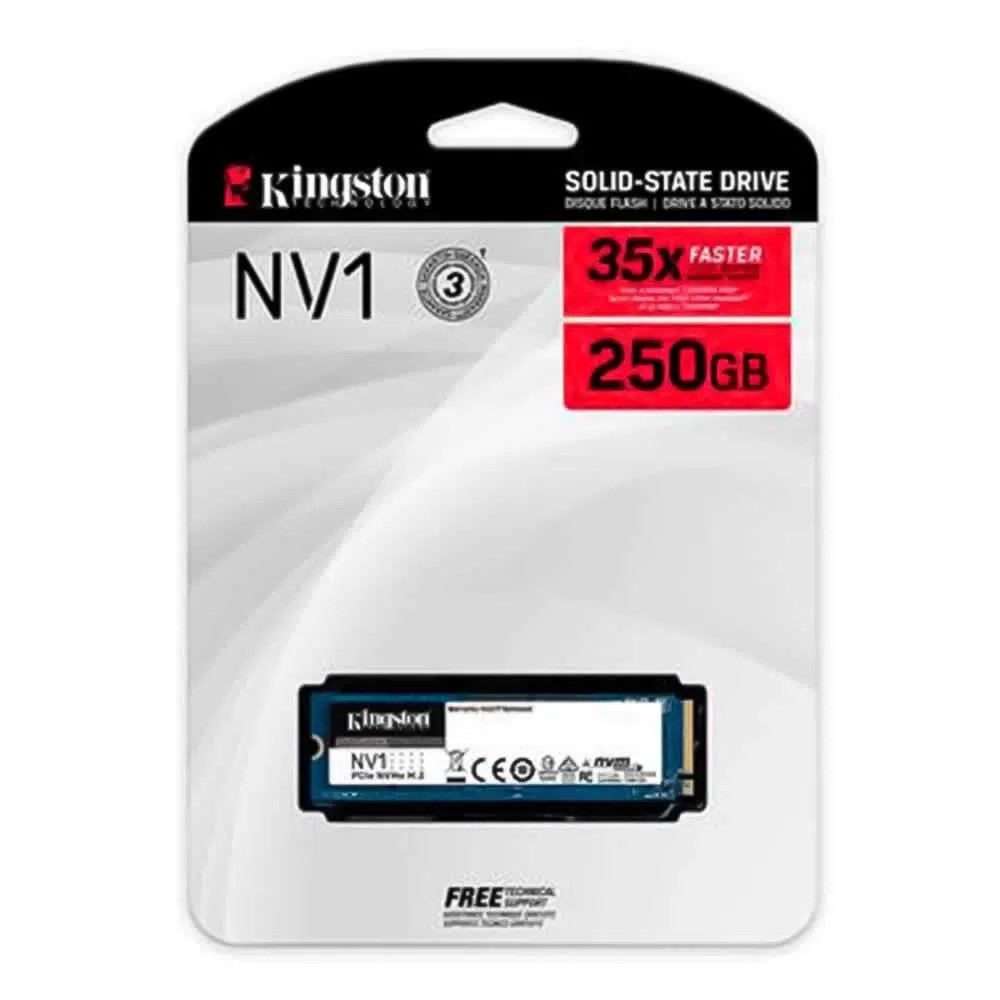 SSD Kingston NV1 250GB M.2 NVMe SNVS/250G - Crystal Informática