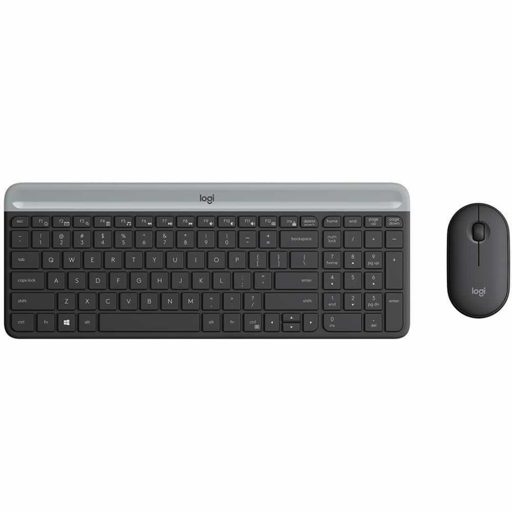 Teclado e Mouse Sem Fio Logitech MK470 Design Slim e Silencioso