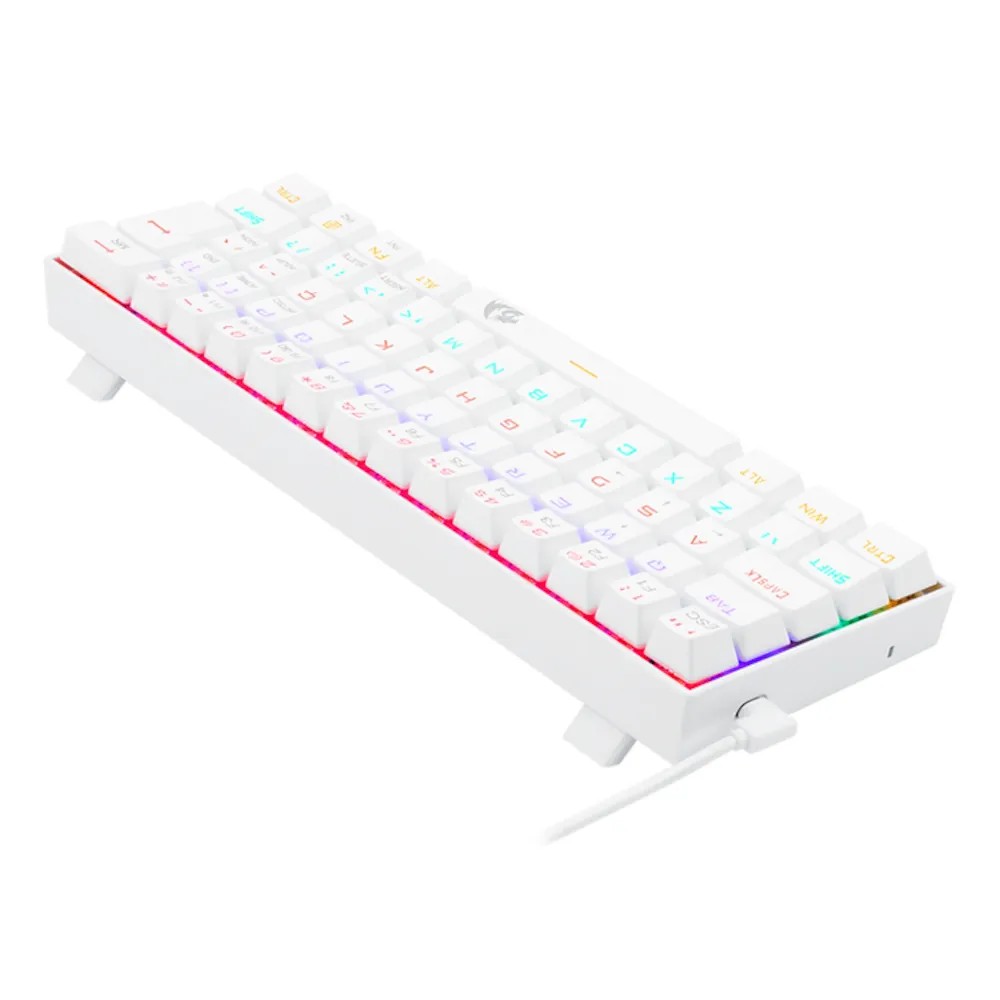 Teclado Gamer Mecânico Redragon Lakshmi Lunar White - Crystal
