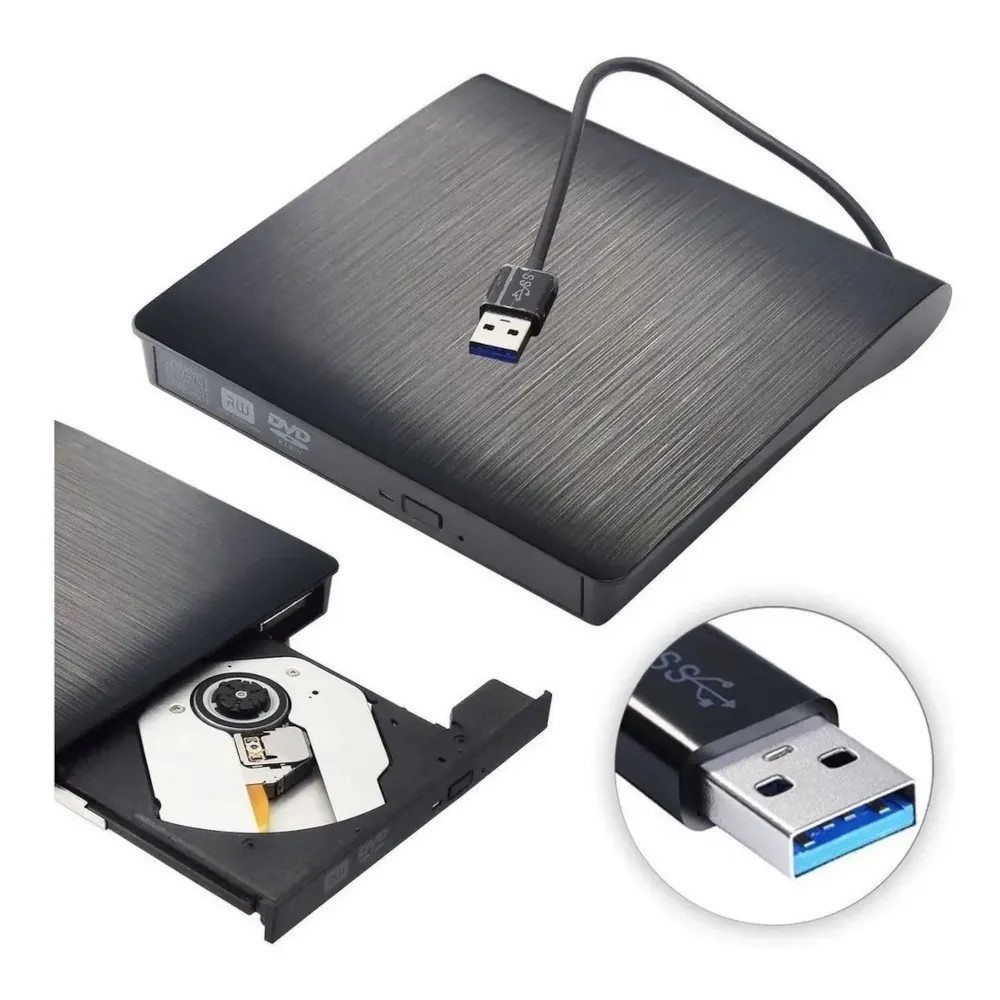 Gravador de DVD Externo Knup KP-LE300 - Crystal Informática