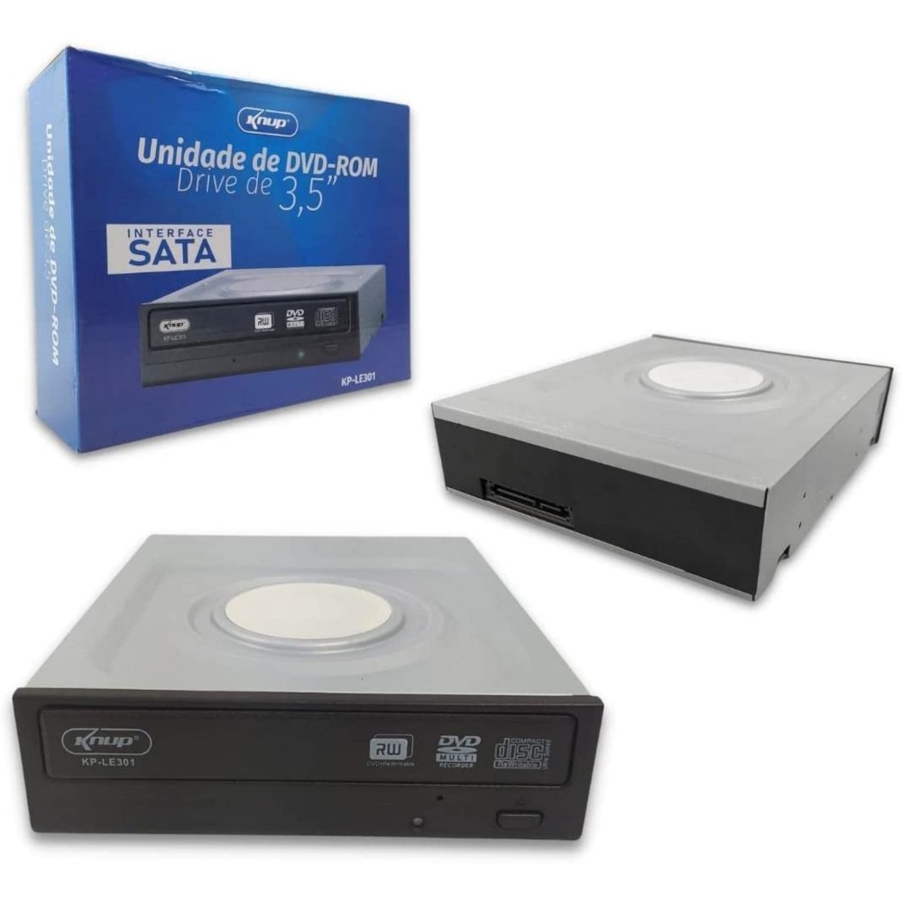 Gravador de DVD SATA Knup KP-LE301 - Crystal Informática