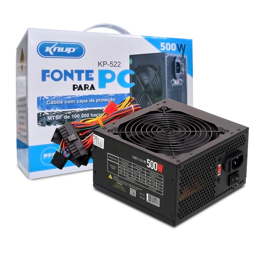 Fonte 500W Knup KP-522 - Crystal Informática