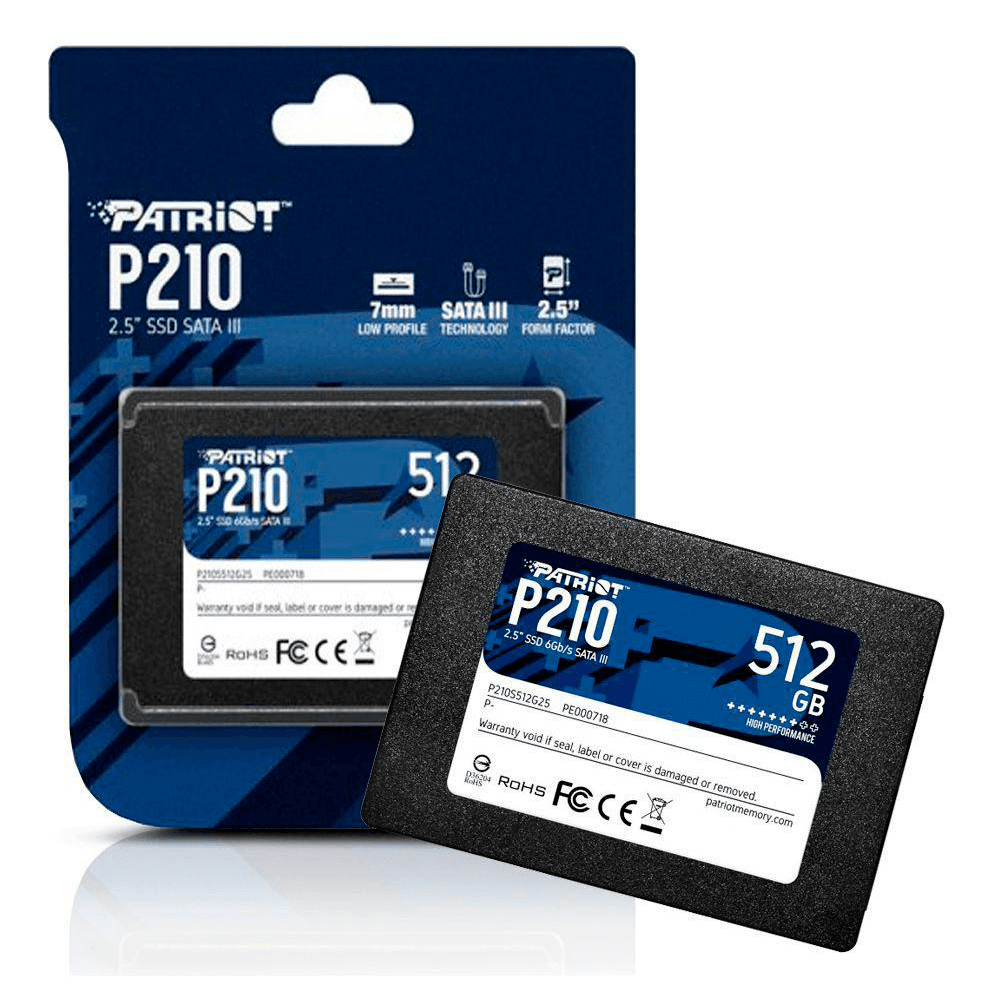 SSD 512 GB SATA 3 Patriot P220S512G25 - Crystal Informática