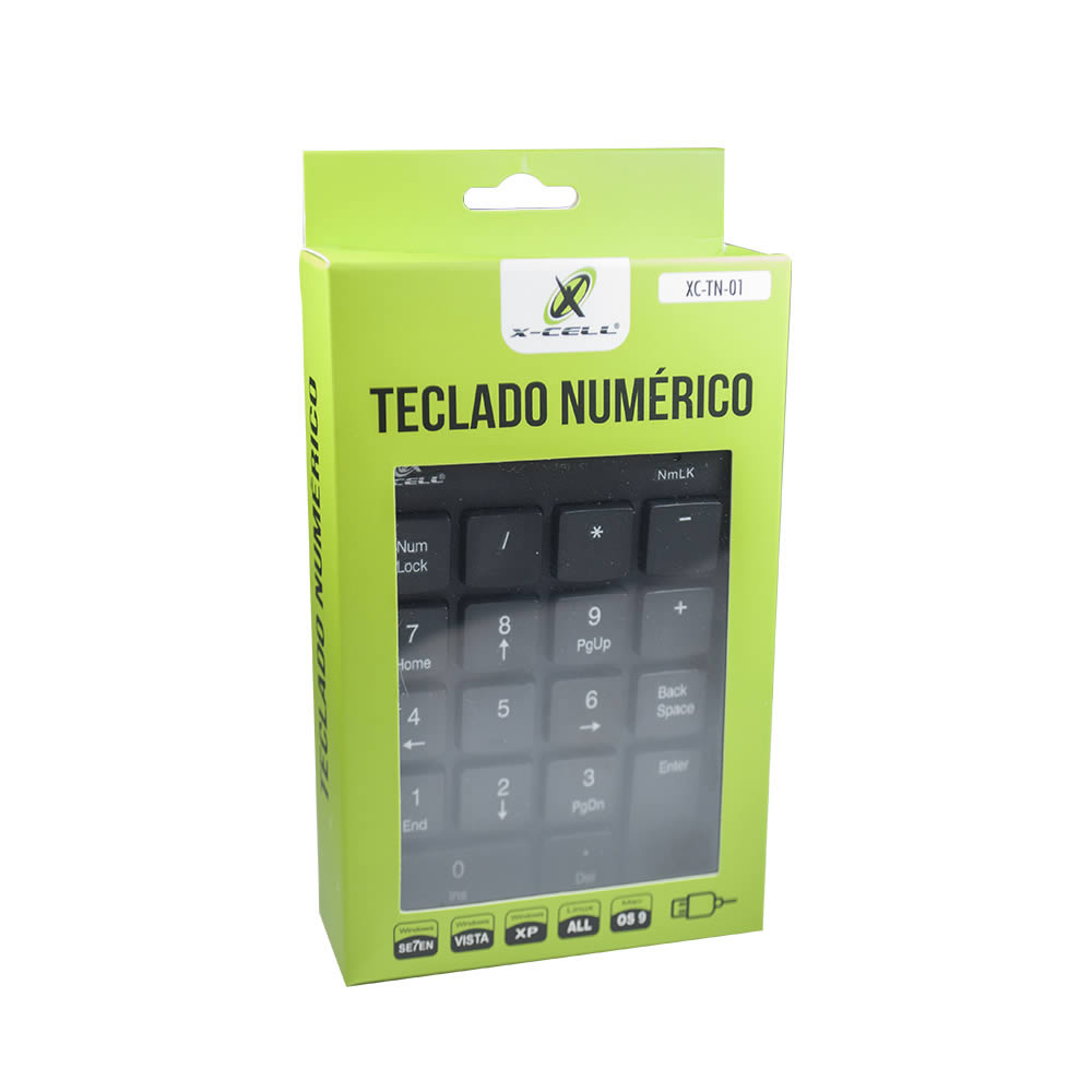 Teclado USB Numérico X-Cell XC-TN-01 18 Teclas - Crystal Informática