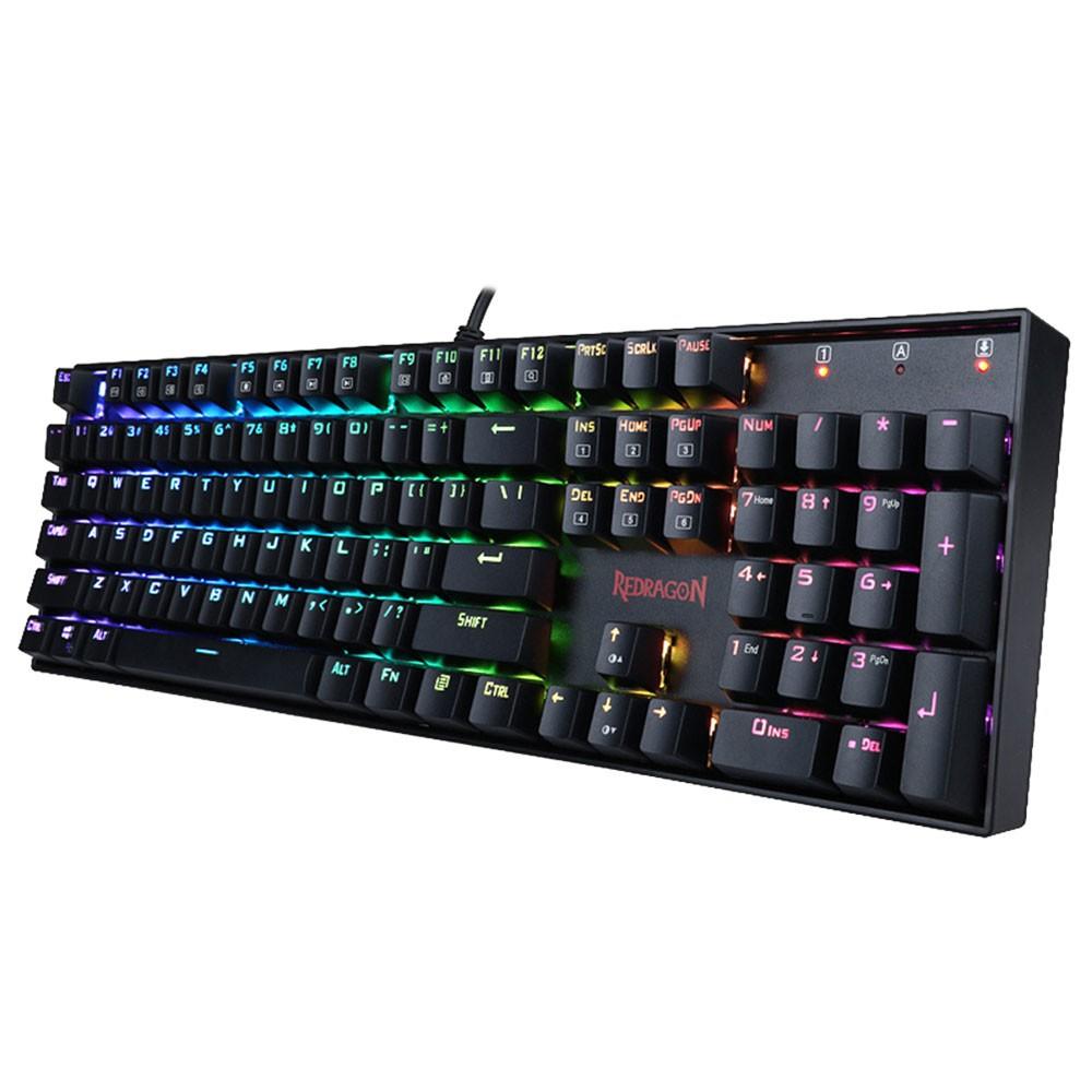 Teclado Gamer Mecânico Redragon Mitra RGB K551RGB-1 - Crystal