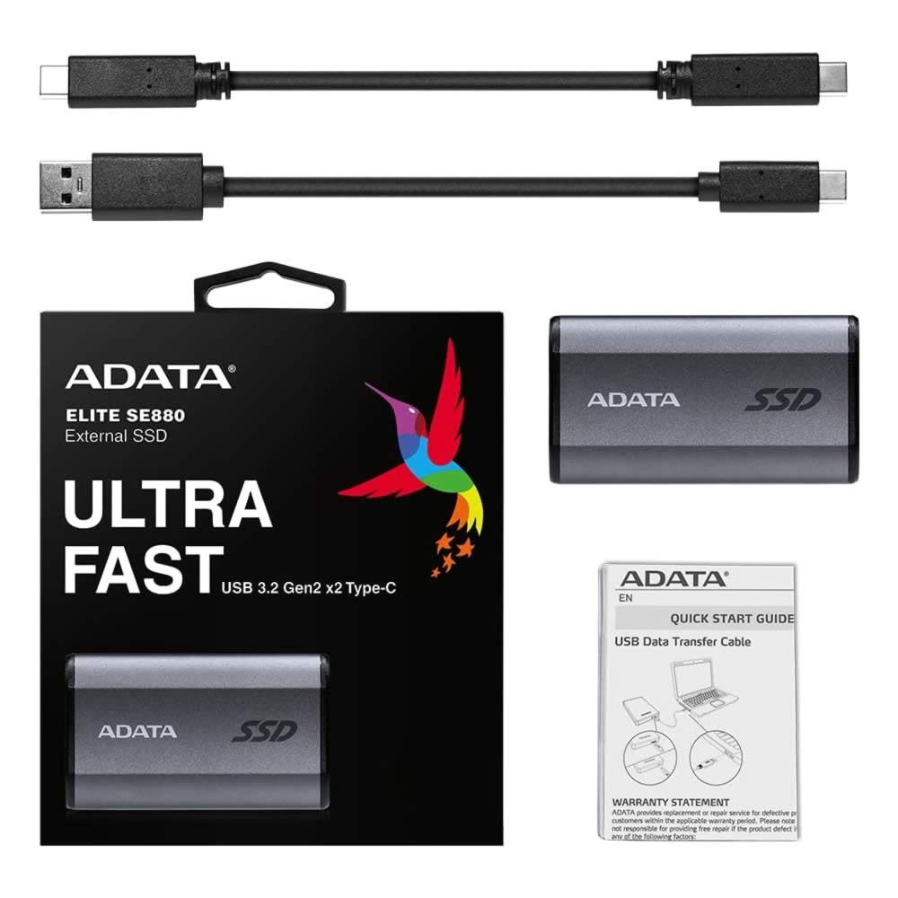 SSD Externo 1TB Adata SE880 - Crystal Informática