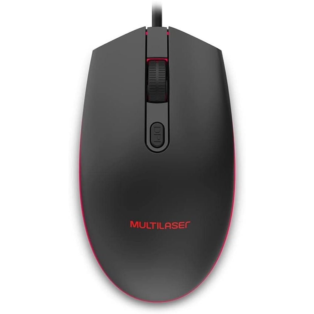 Mouse Gamer Multilaser MO298, 2400DPI, LED de 7 Cores - Crystal