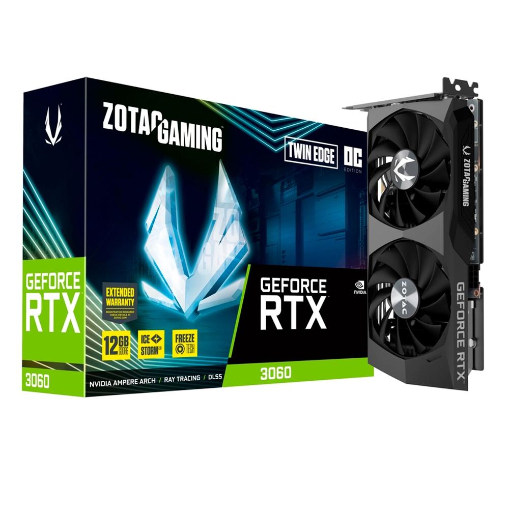 Placa de Vídeo Zotac Gaming GeForce RTX 3060 Twin Edge OC
