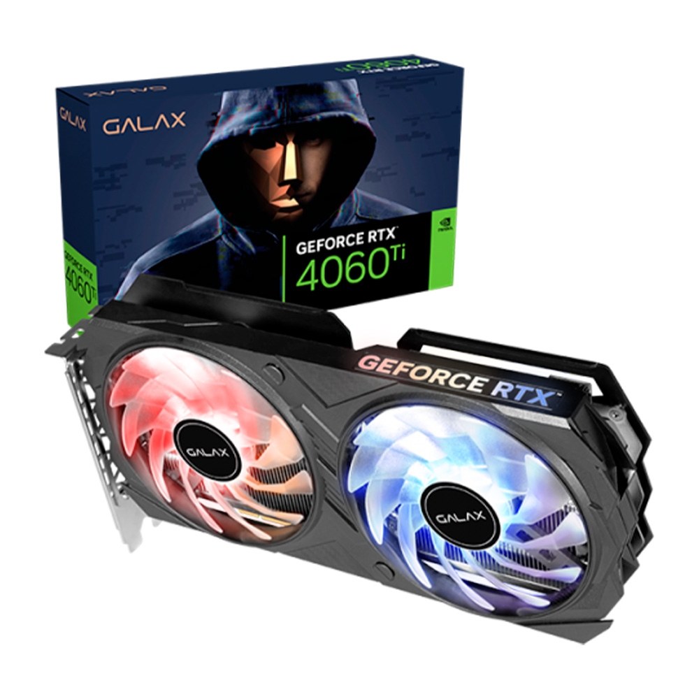 GALAX GEFORCE RTX 4060 Ti 本体 Placa de Vídeo Galax GeForce RTX 4060 TI Dual 1-Click OC TecLab