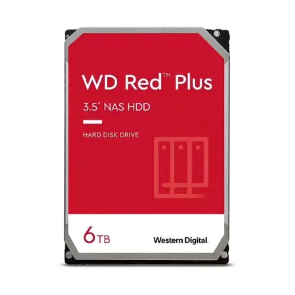 HD WD Red Plus 6TB, 5400 RPM, SATA - WD60EFPX, para Servidores NAS