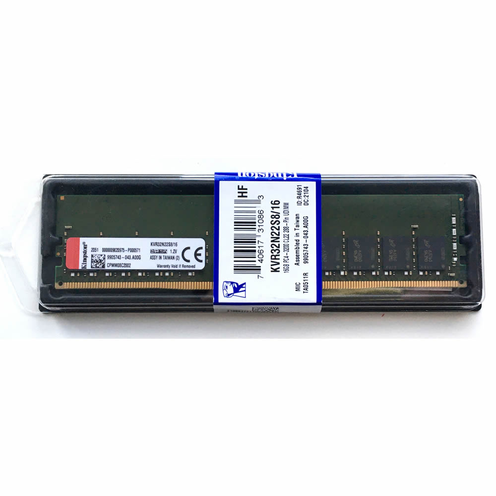 Memória Kingston DDR4 16GB 3200MHz KVR32N22S8/16 | Desktop