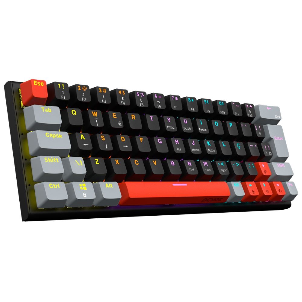 Pcyes Kuromori 60% Black Vulcan, Outemu Blue, LED - Crystal