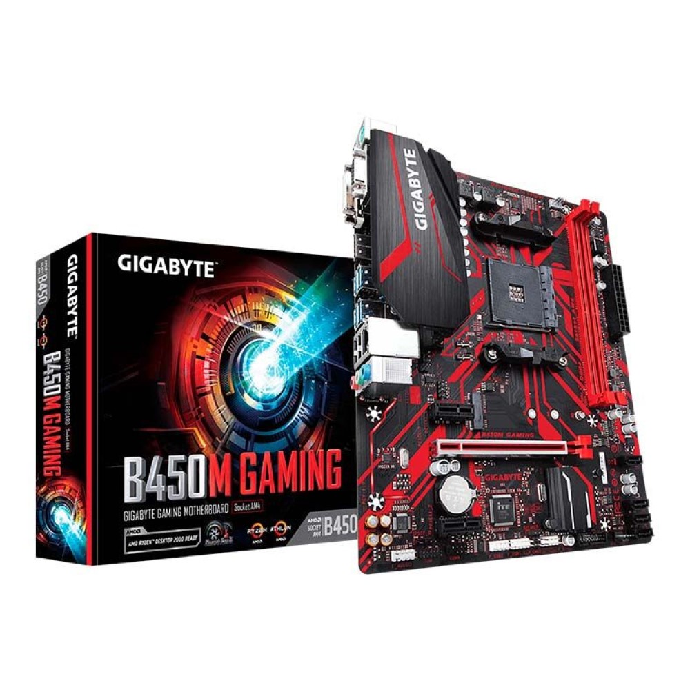 Placa-Mãe Gigabyte B450M GAMING DDR4 AM4, M.2, USB 3.1, HDMI