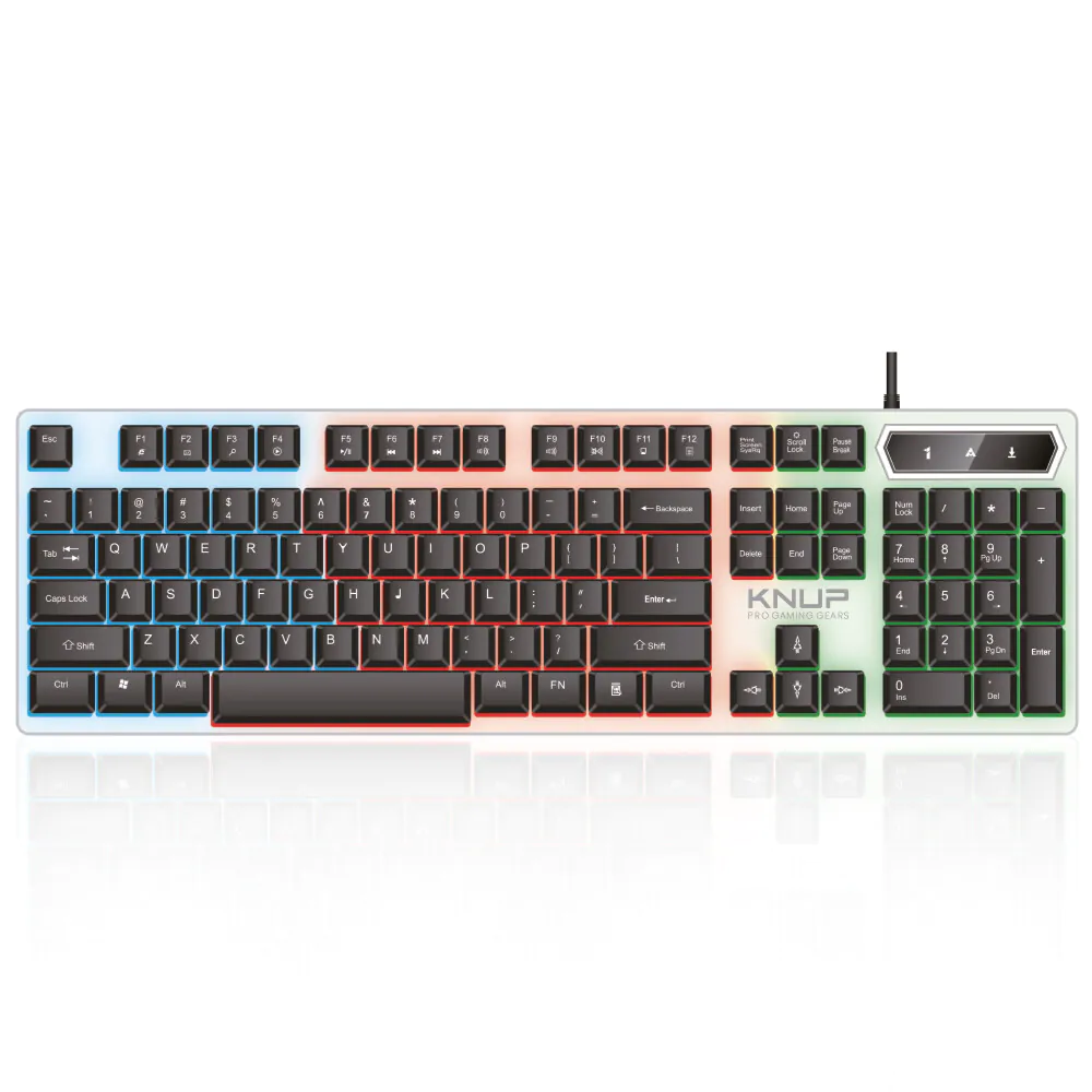 Kit Teclado e Mouse Gamer Knup Madset KP-TE124 RGB ABNT2 - Crystal