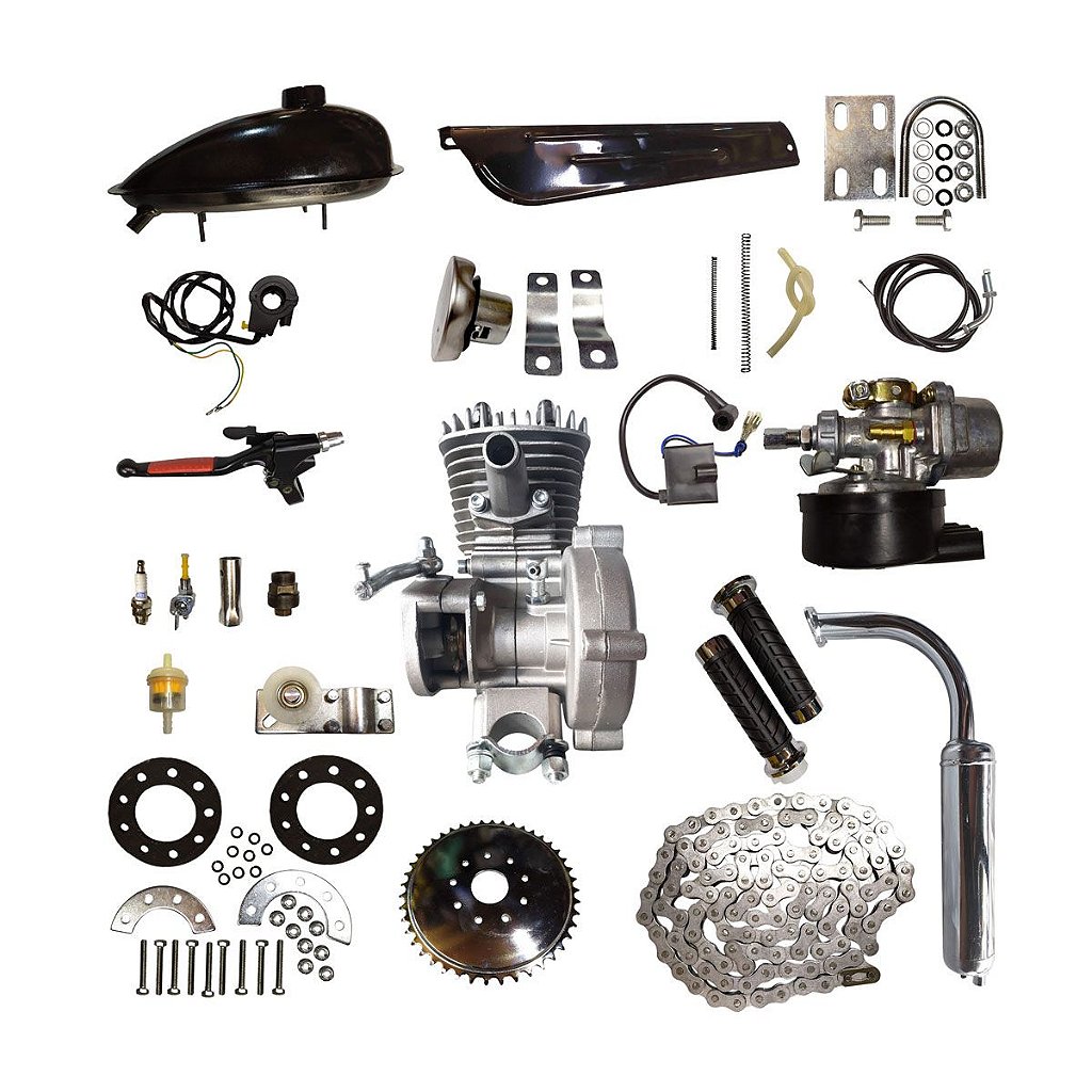 Kit Motor Completo Tipo 80cc 2T - Cabeças Bikes - Bicicletas, Bicicletas  Motorizadas e Acessórios