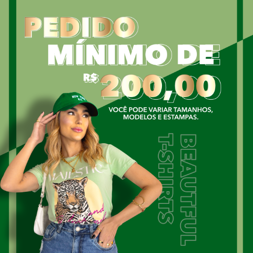T-Shirt Feminina Estilosa Preta com Aplicação - Atacado 44 Goiânia.