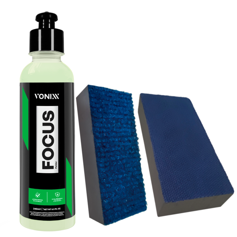 ENVIORN Focus Skin Tech+ セット Focus Removedor de Marca D'Água para Vidro Vonixx +Taco Carpete e