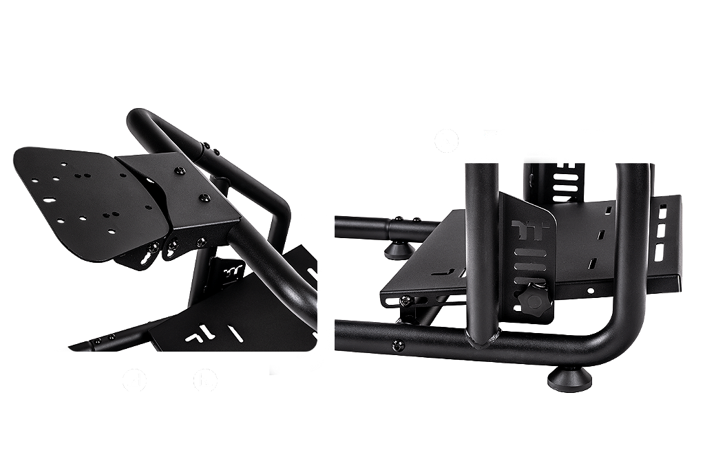 Ajustes de inclinação do volante e pedaleira do Thermaltake GR300