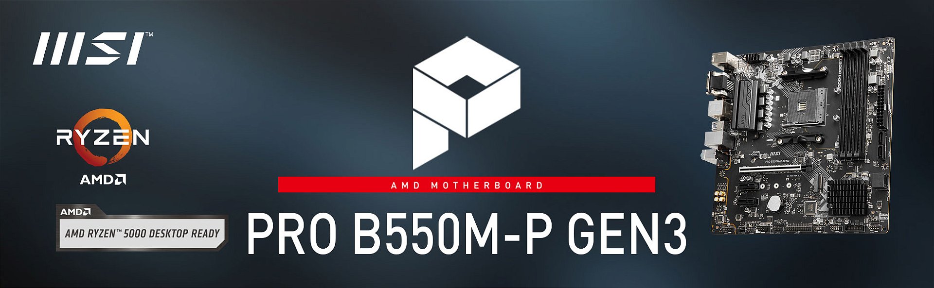 MSI PRO B550M-P GEN3 AMD Socket AM4 Motherboard - PRO B550M-P GEN3 | CCL