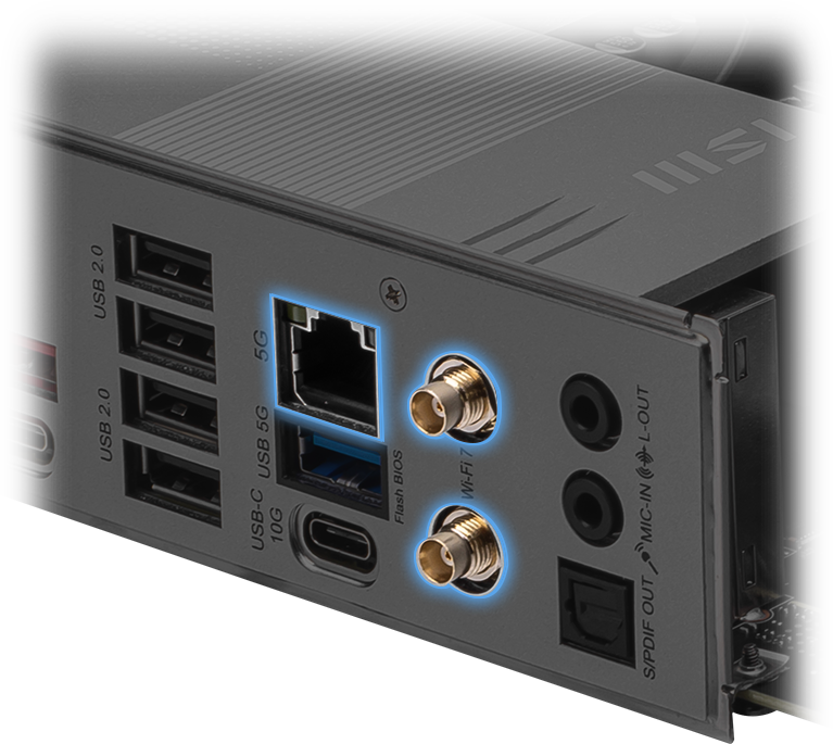 LAN 5G e Wi-Fi MSI PRO B850-P WIFI
