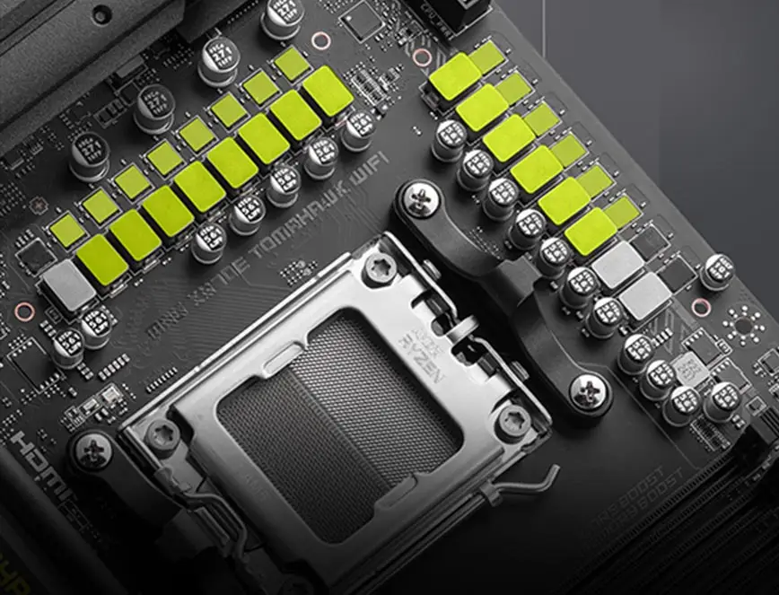 Sistema de energia 14+2+1 da MSI MAG X870E Tomahawk WiFi
