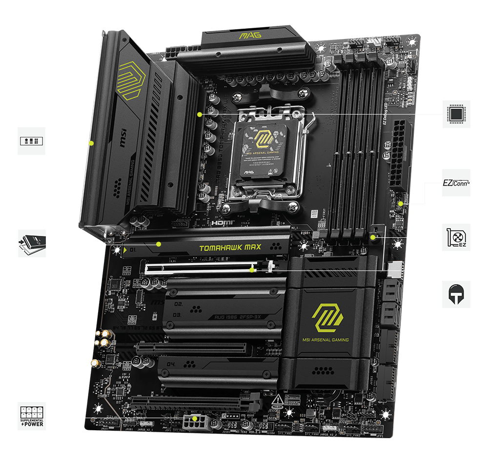 Recursos exclusivos MSI MAG B850 Tomahawk Max WiFi