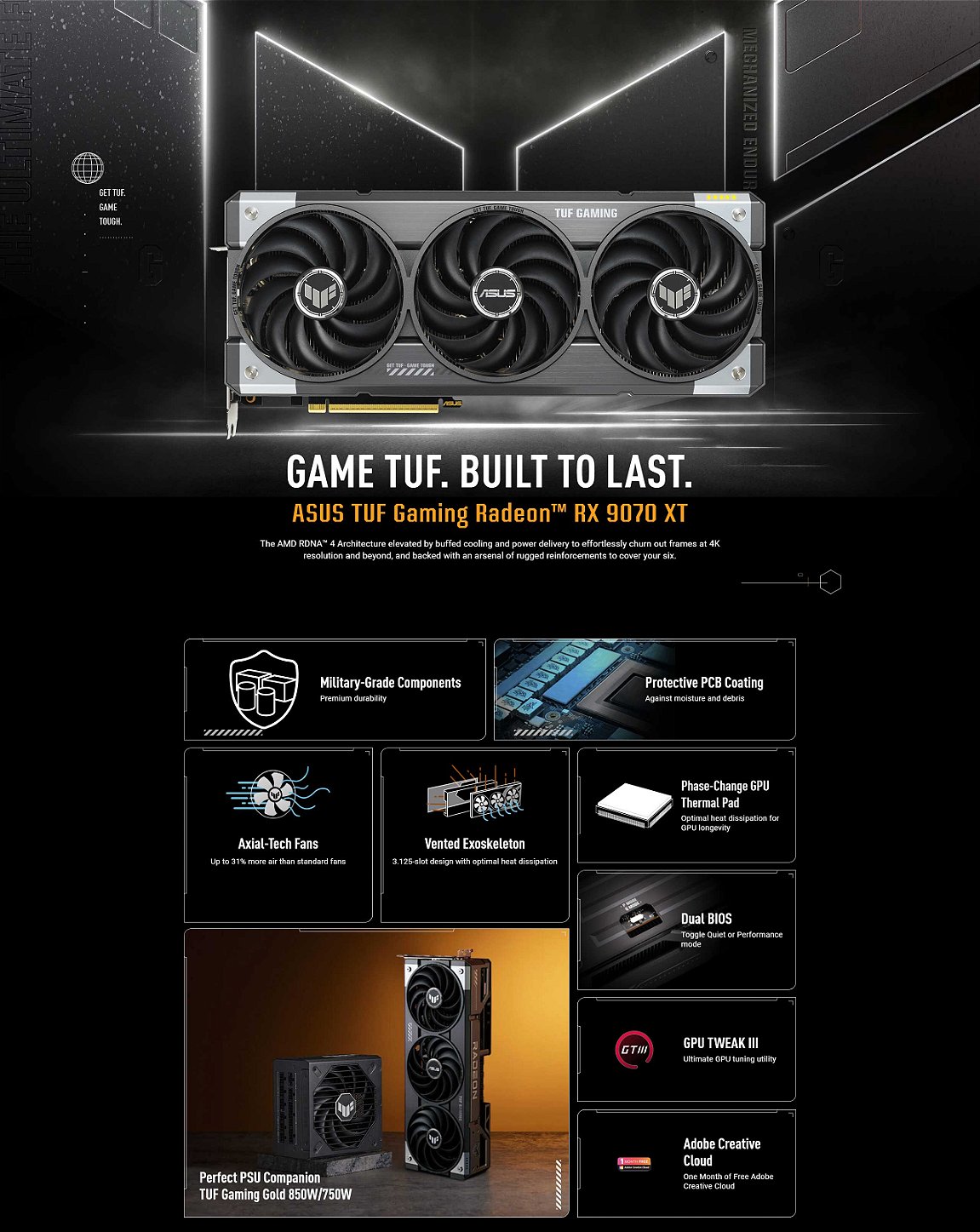 ASUS TUF Gaming Radeon RX 9070 XT OC Edition 16GB GDDR6