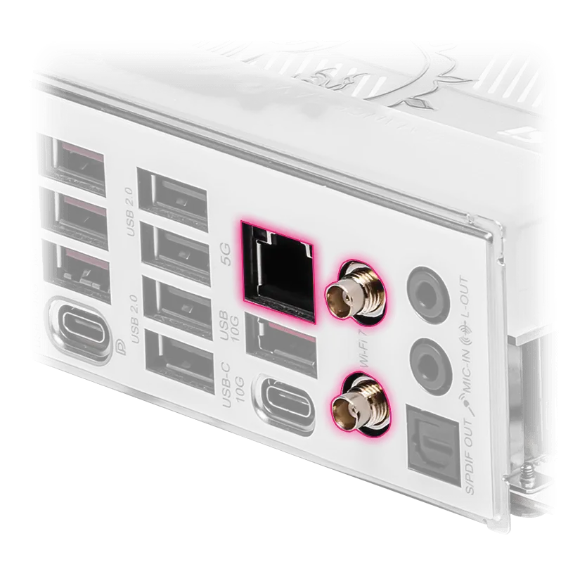 Conectividade da MSI MPG X870E Edge TI WiFi