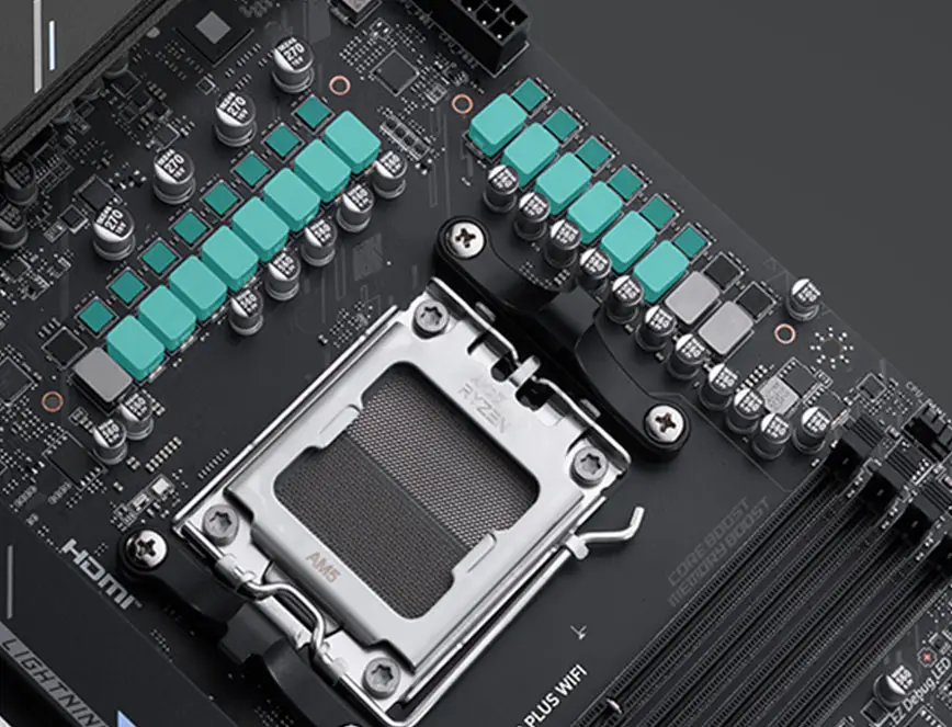 Sistema de energia 14+2+1 da MSI X870E Gaming Plus WiFi