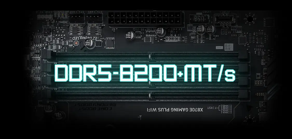 Suporte de memória DDR5 da MSI X870E Gaming Plus WiFi