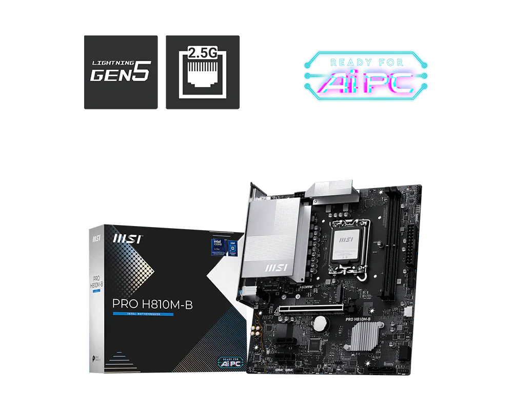 MSI PRO H810M-B - vista frontal