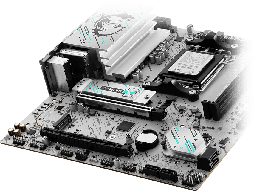 Armazenamento M.2 Lightning Gen 4 da MSI B840M Gaming WiFi6E
