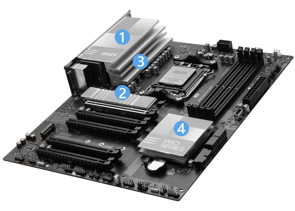 Frozr Design da MSI PRO B840-P WiFi