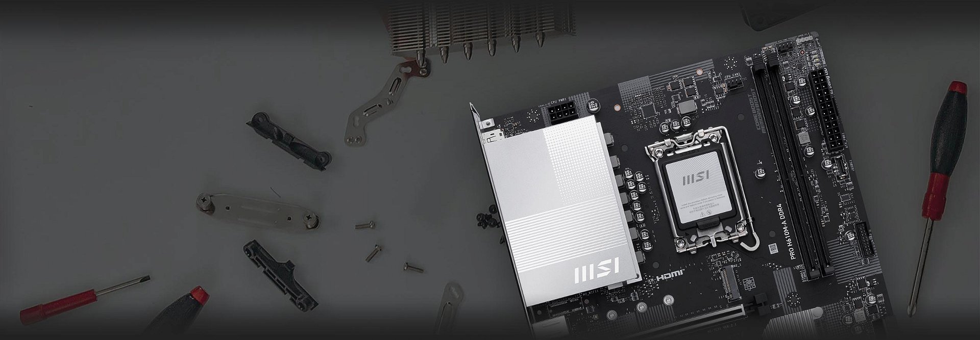 MSI PRO H610M-A DDR4 com destaque para design user friendly